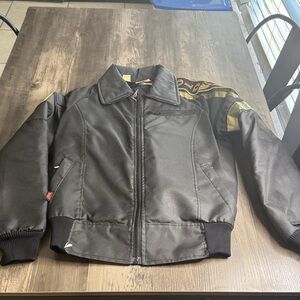 Vintage Women’s Hondaline Goldwing Black and Gold Varsity Jacket